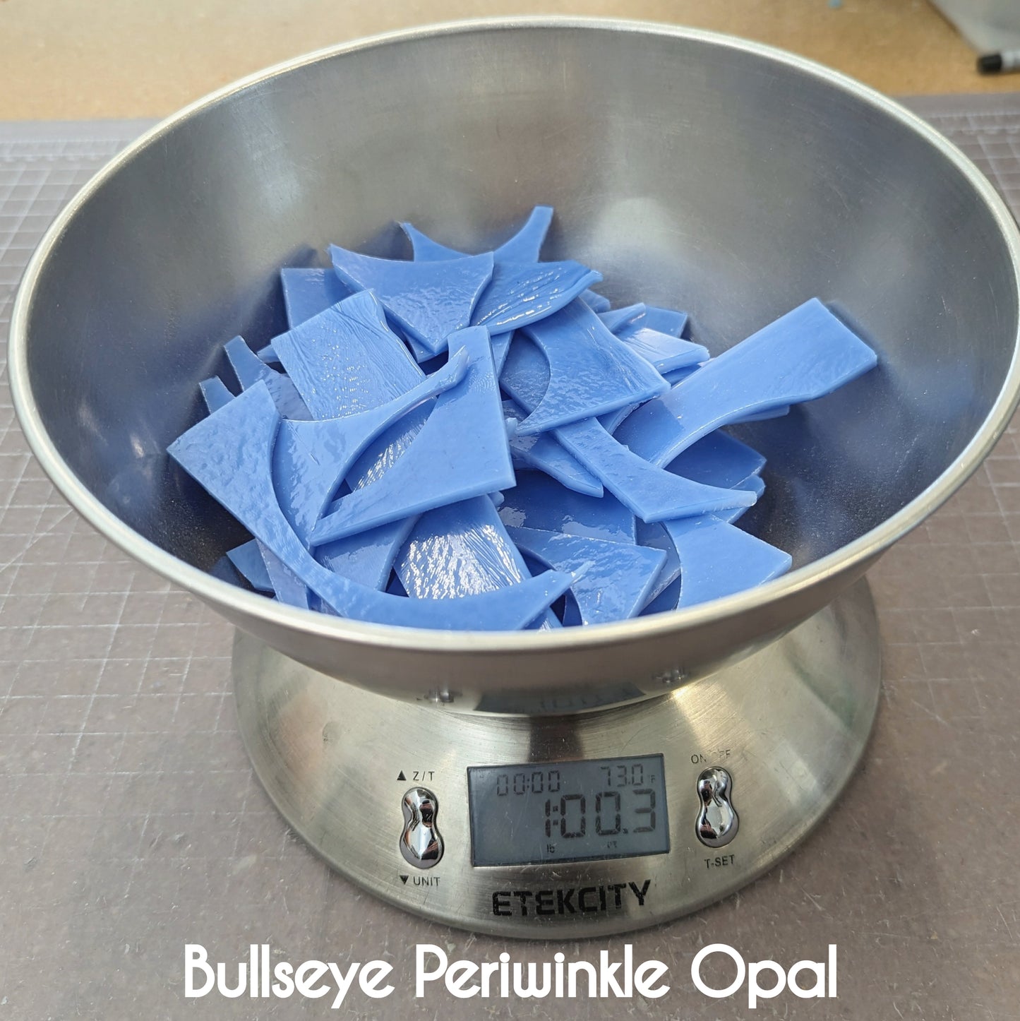 Bullseye Periwinkle Scrap Glass 1 (one) lb