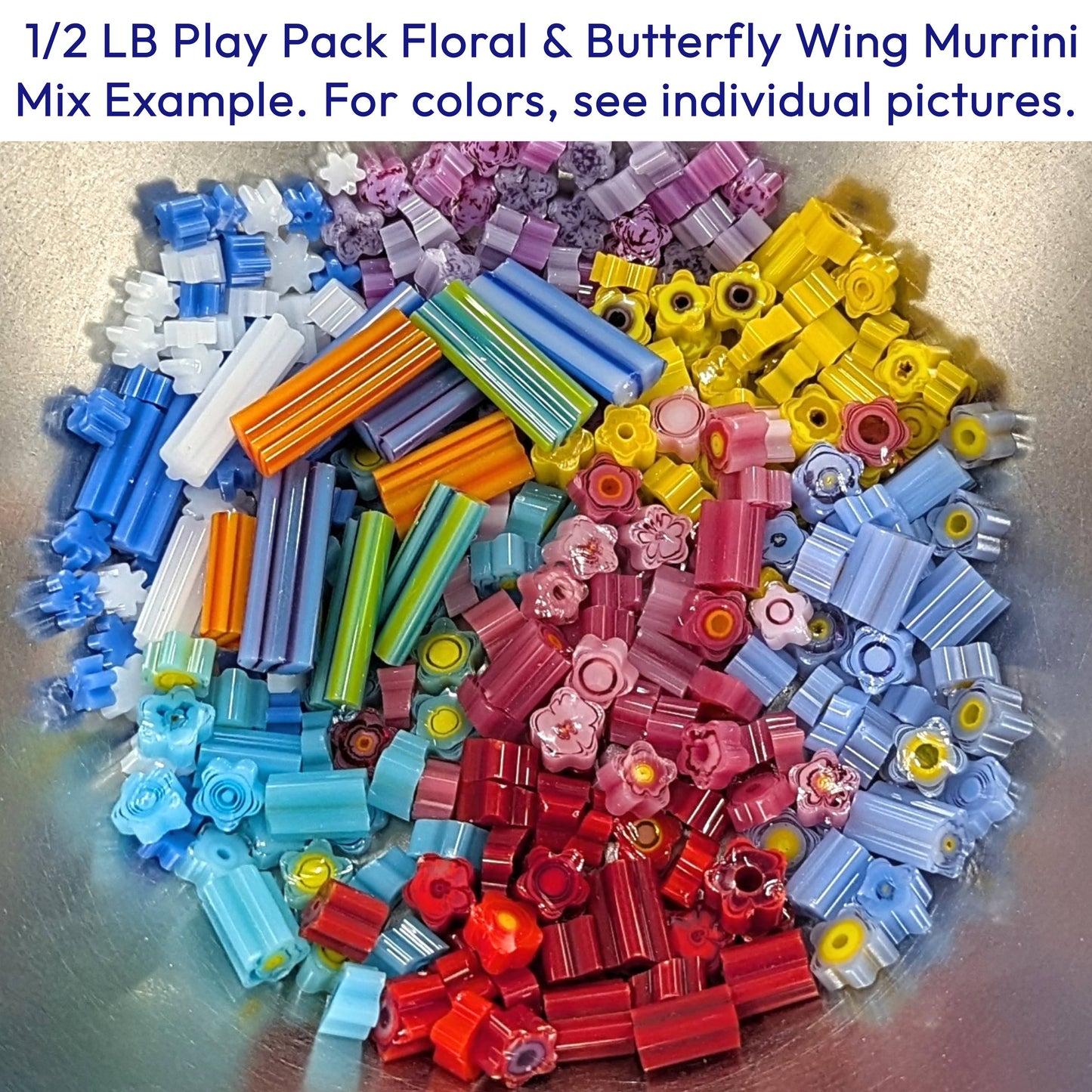 1/2 LB COE 90 Play Pack - Floral & Butterfly Wing Mix - #2