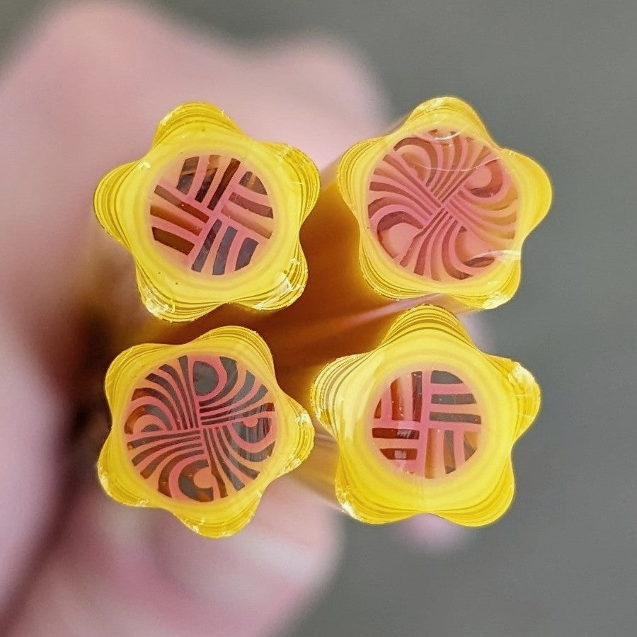 Large Yellow Pink Flower COE 90