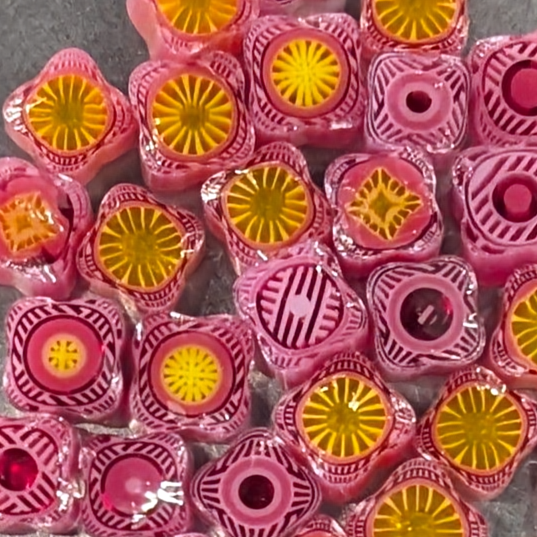 M/LG Pink Yellow Geo