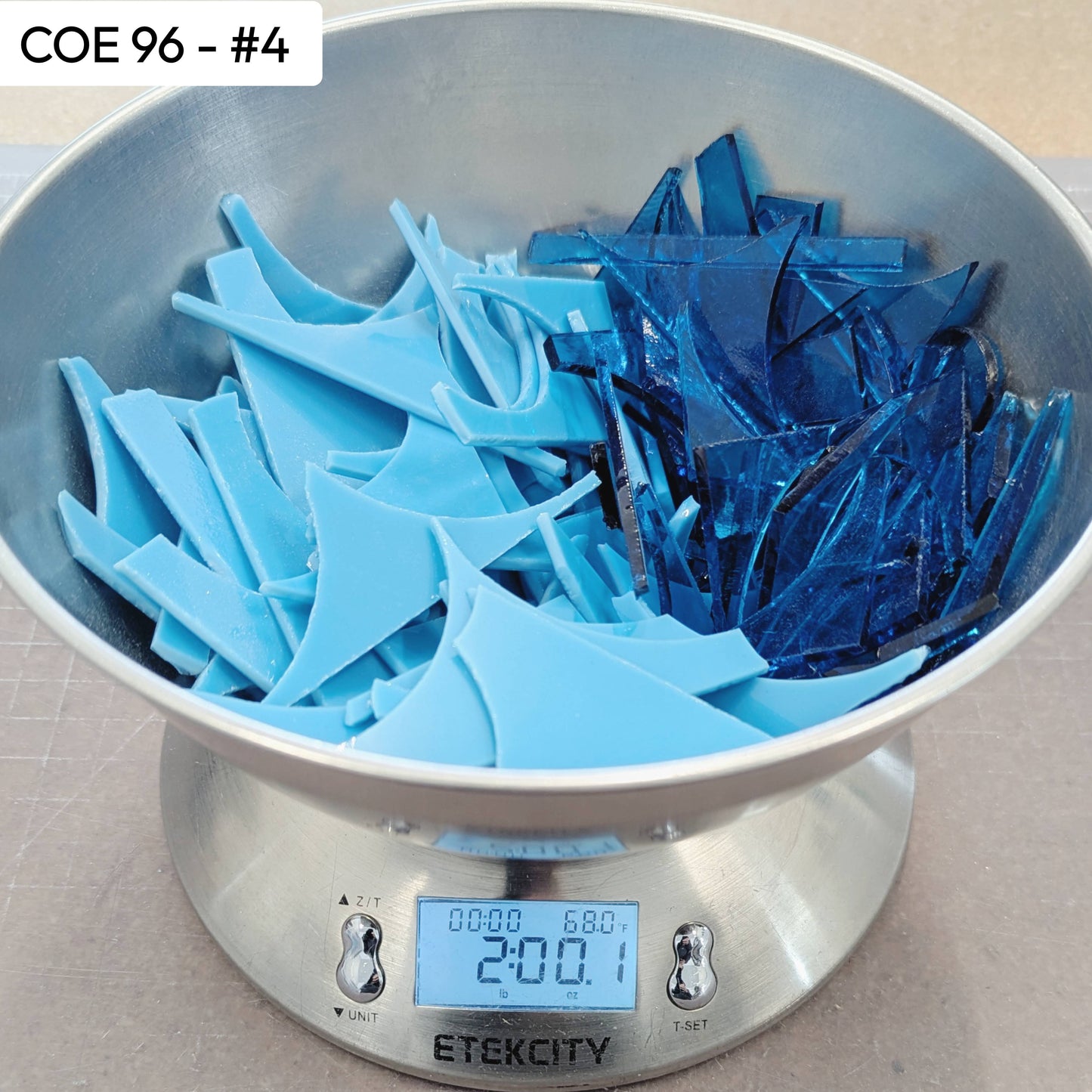 COE 96 Scrap Glass #4 - 2lbs