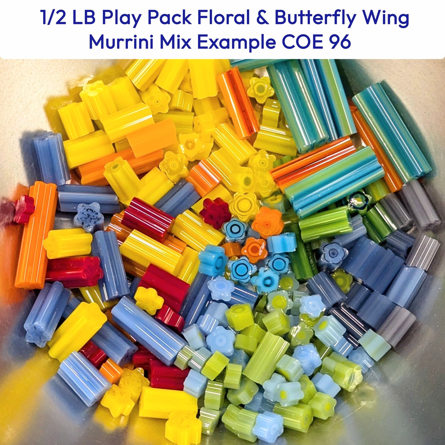 1/2 LB COE 96 Play Pack - Floral & Butterfly Wing Mix