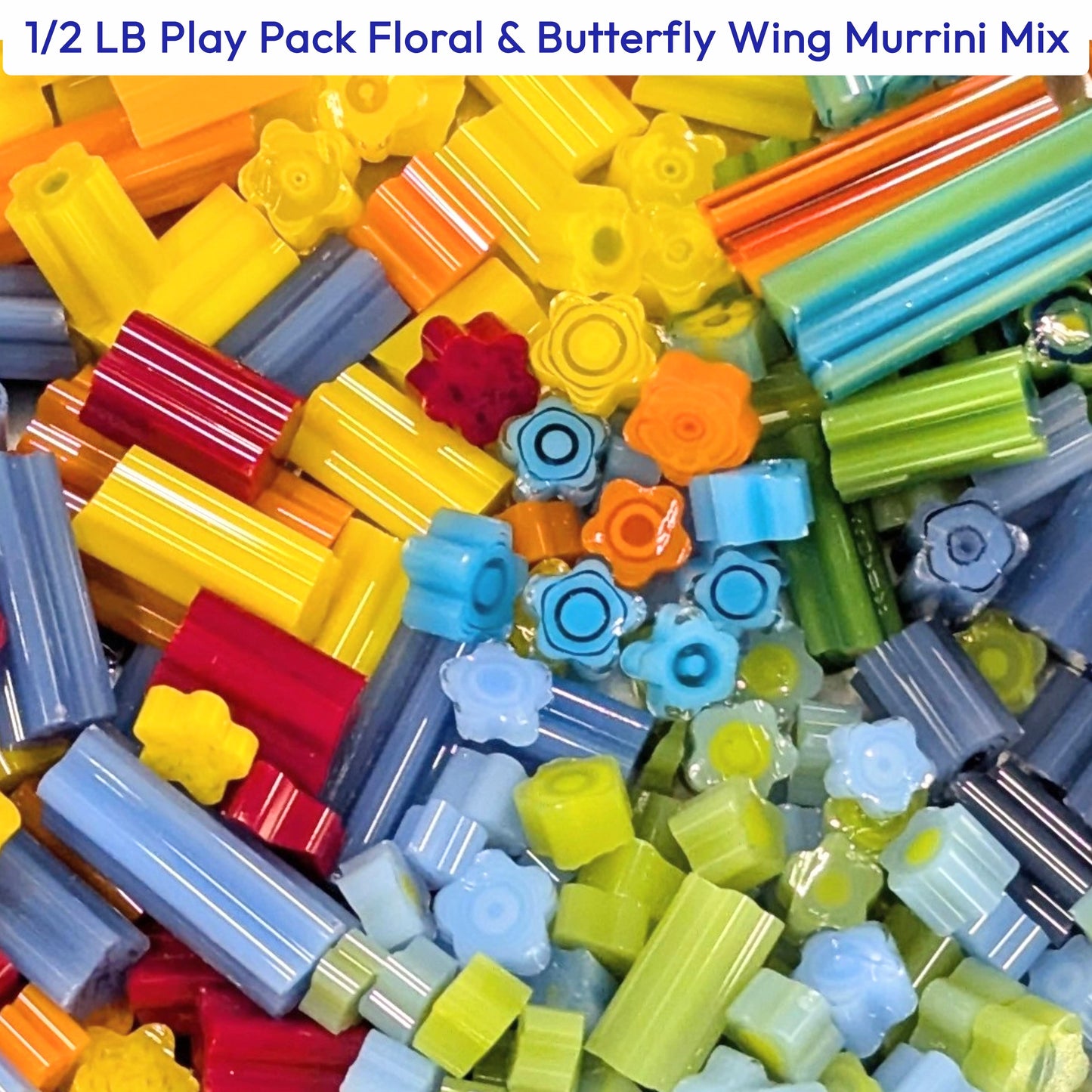 1/2 LB COE 96 Play Pack - Floral & Butterfly Wing Mix