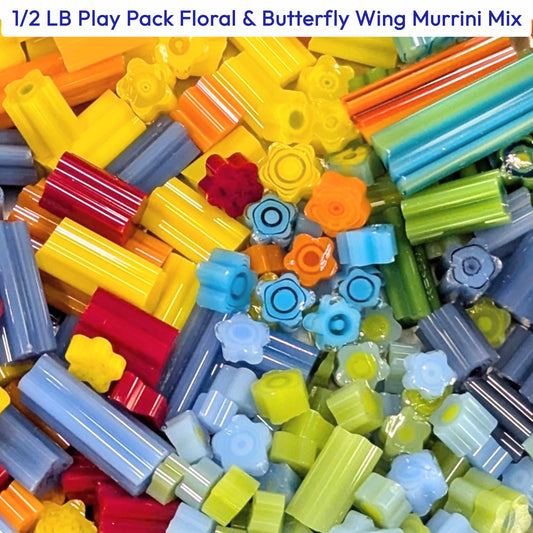 1/2 LB COE 96 Play Pack - Floral & Butterfly Wing Mix