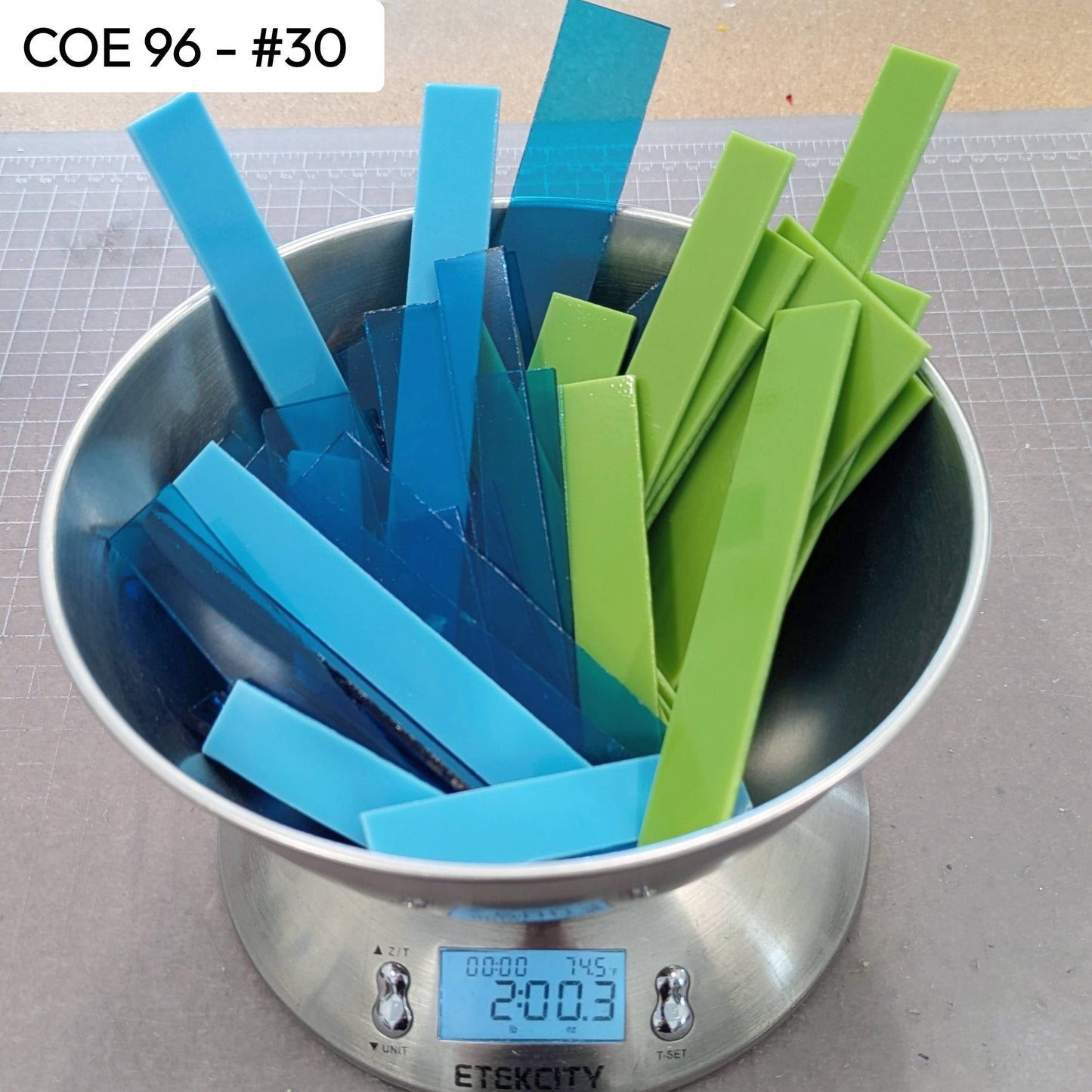 COE 96 Scrap Glass #30 - 2lbs