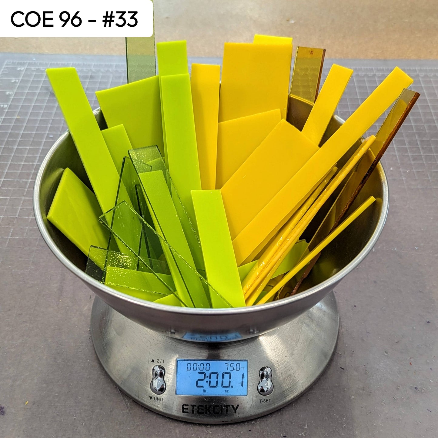 COE 96 Scrap Glass #33 - 2lbs