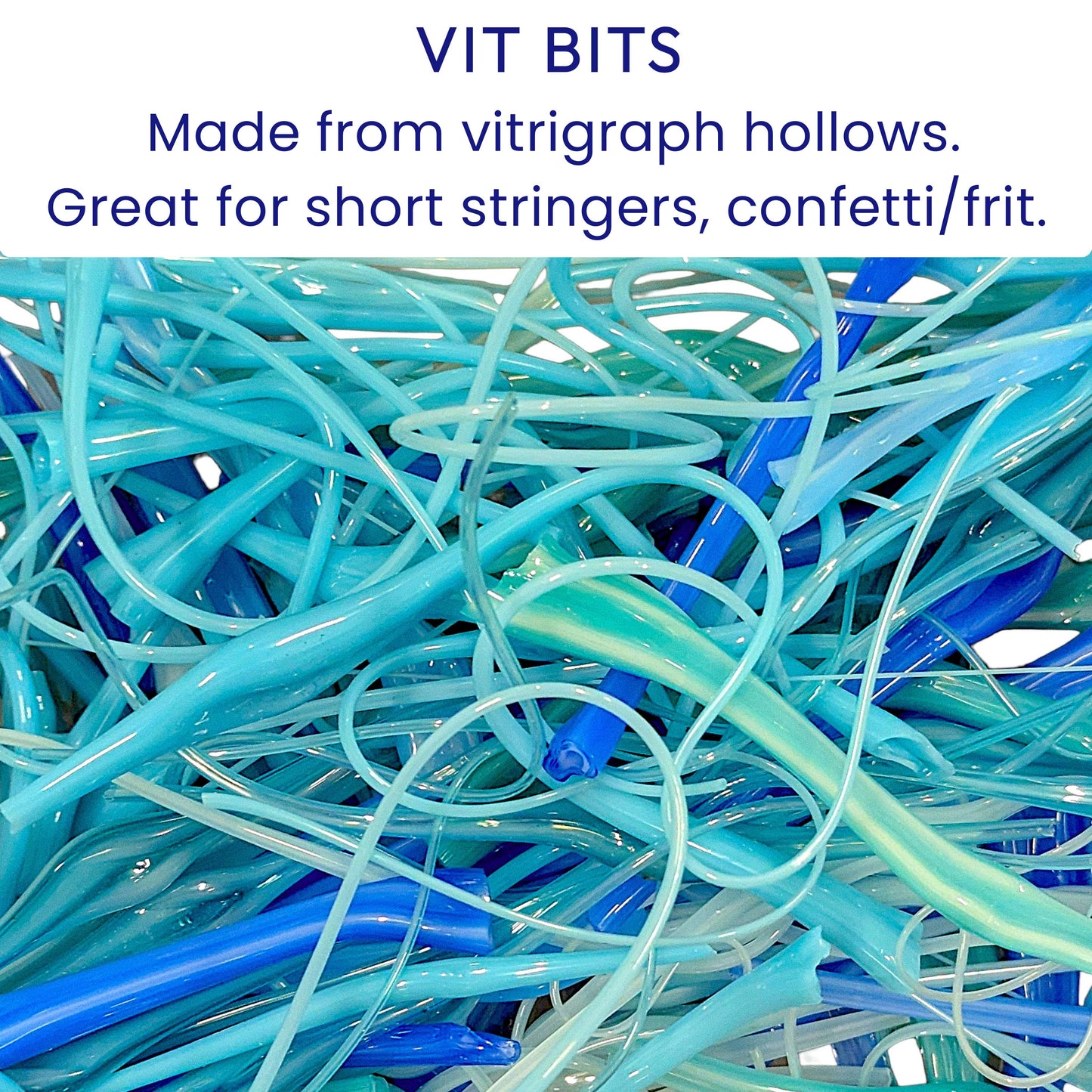 1/2 lb COE 90 Blue/Teal Vit Bits