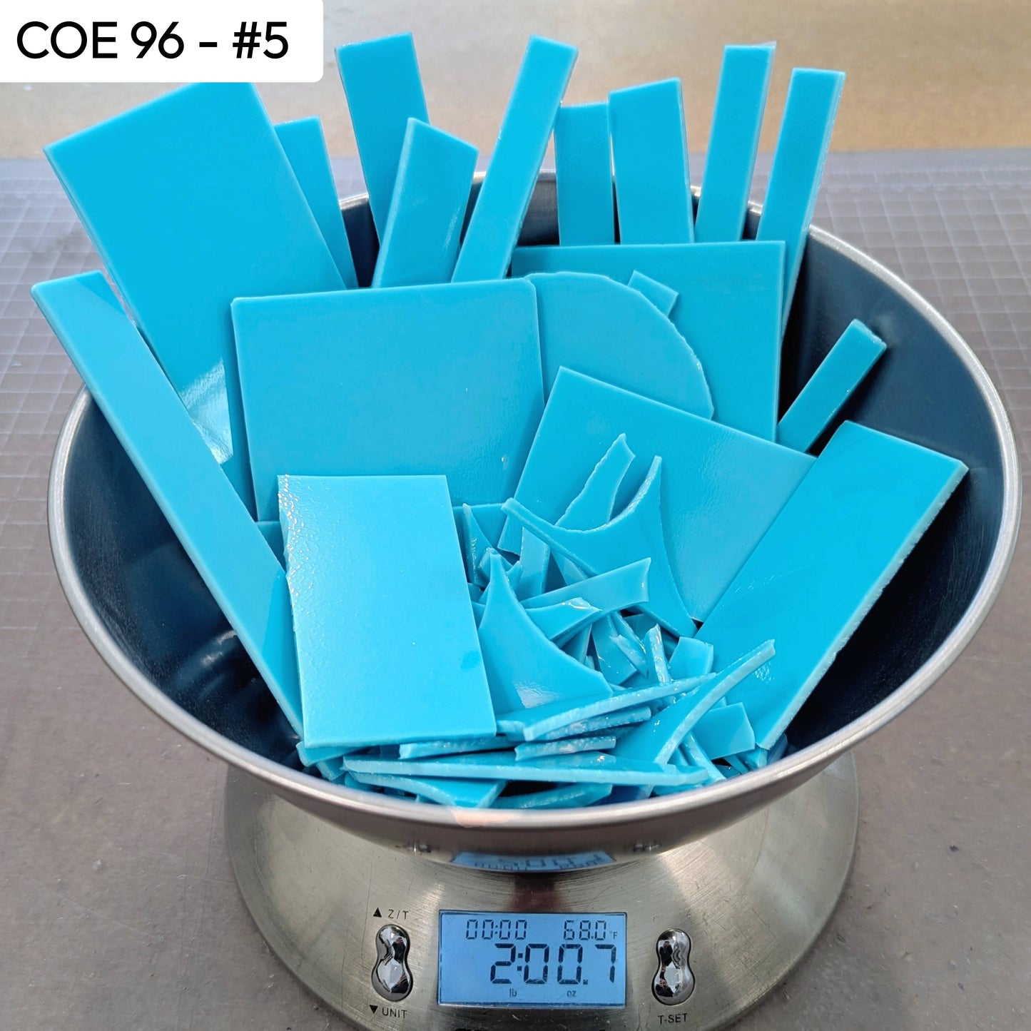 COE 96 Scrap Glass #5 - 2lbs
