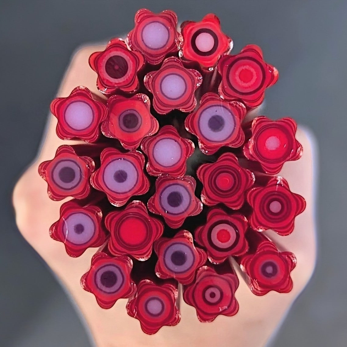 M/LG Red Purple Poppies COE 90