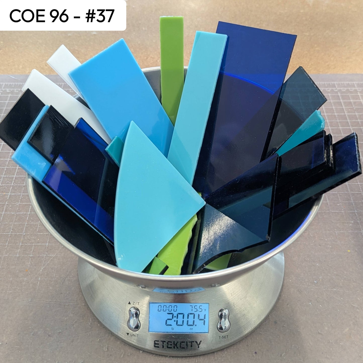 COE 96 Scrap Glass #37 - 2lbs
