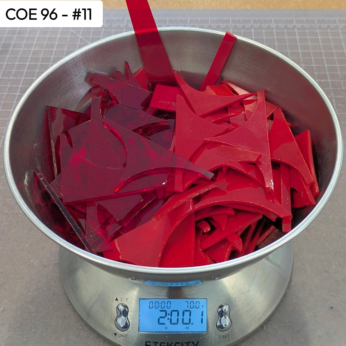 COE 96 Scrap Glass #11 - 2lbs