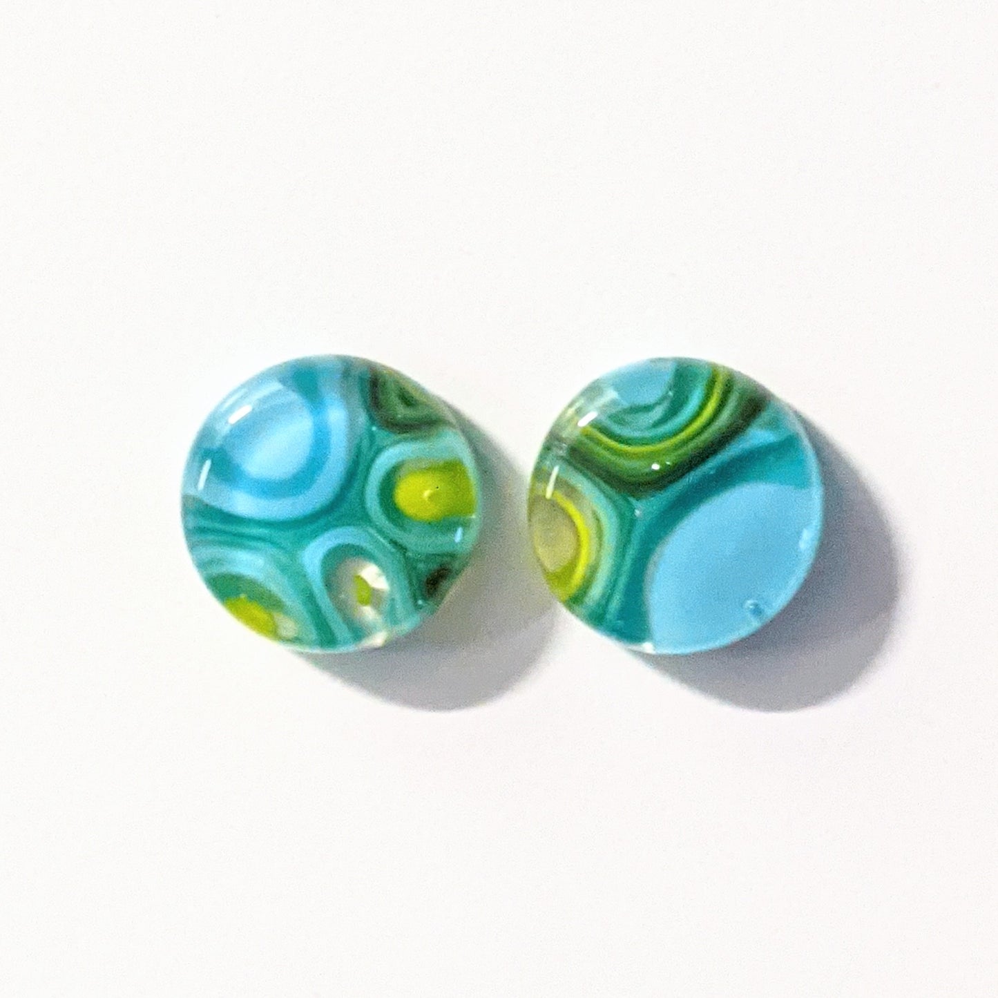 Murrini Gem Earring Pair EP122 +.5" Round