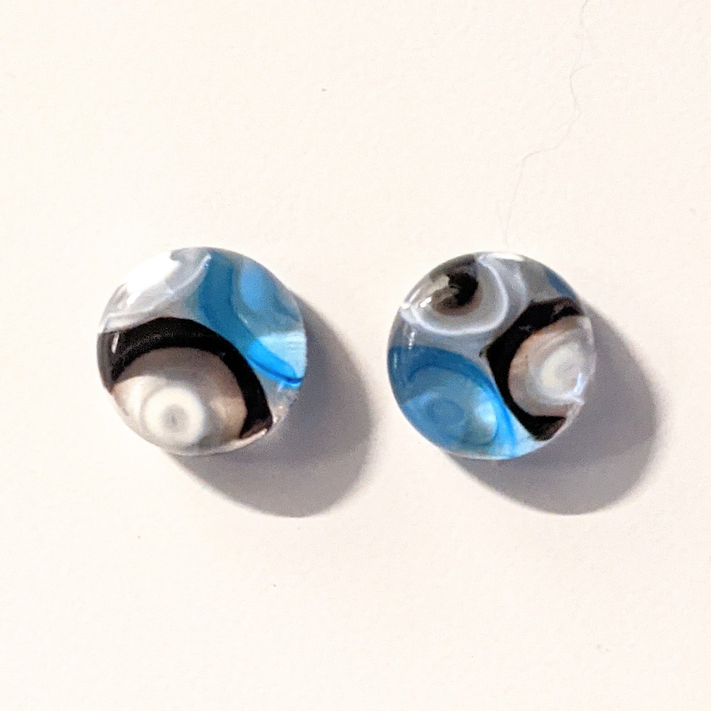 Murrini Gem Earring Pair EP126 -.5" Round