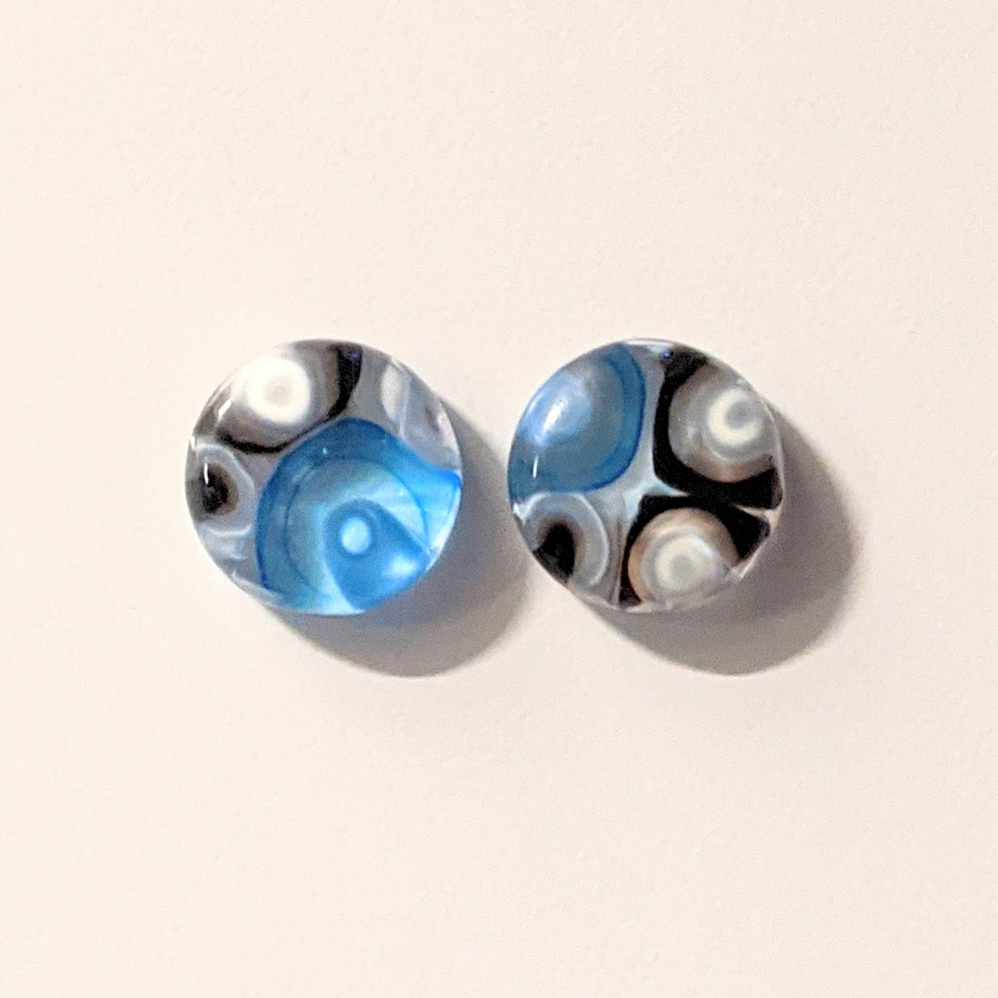Murrini Gem Earring Pair EP135 +.5" Round