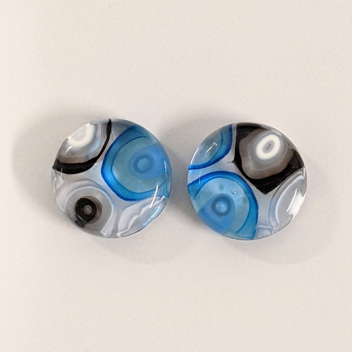 Murrini Gem Earring Pair EP137 +.5" Round