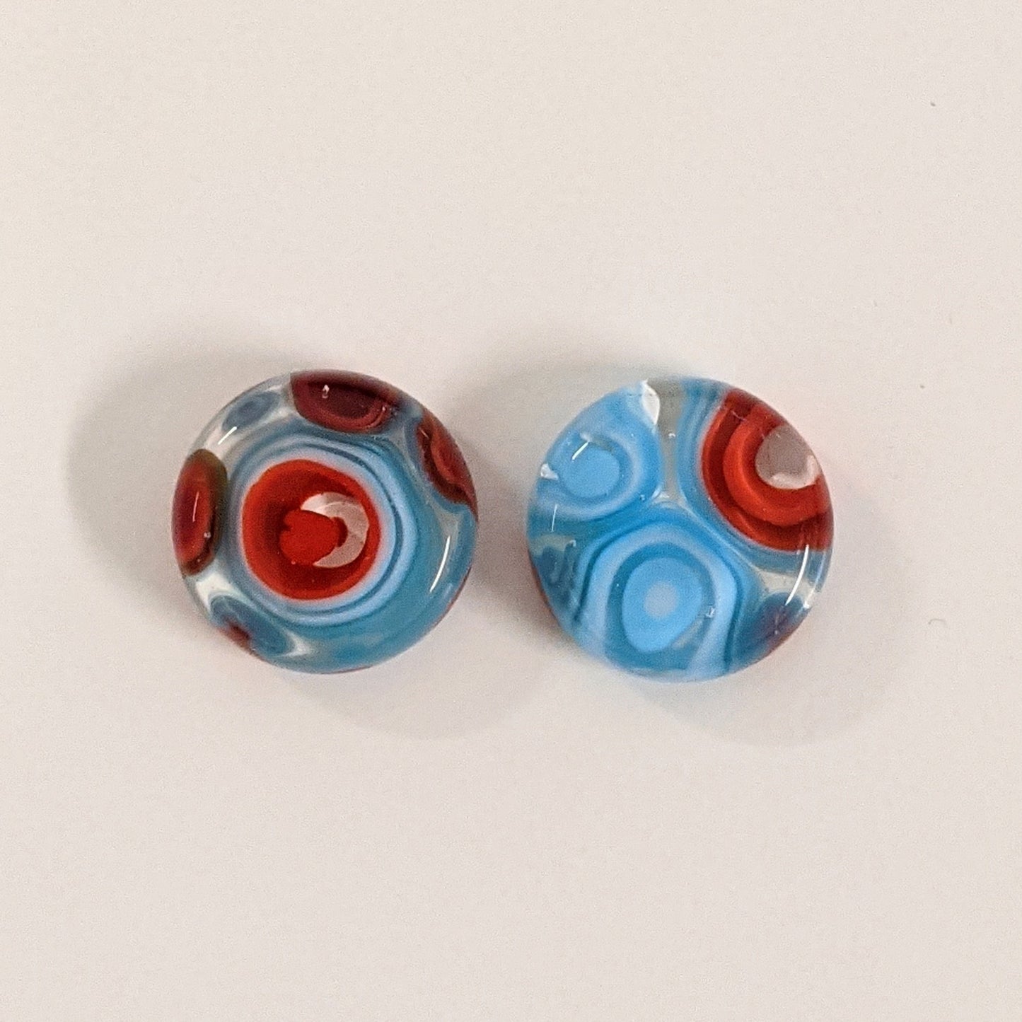 Murrini Gem Earring Pair EP141 +.5" Round