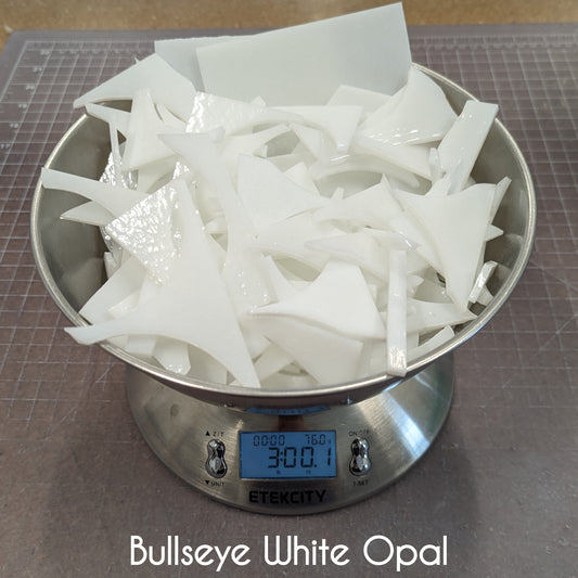 Bullseye White Scrap Glass 3lbs