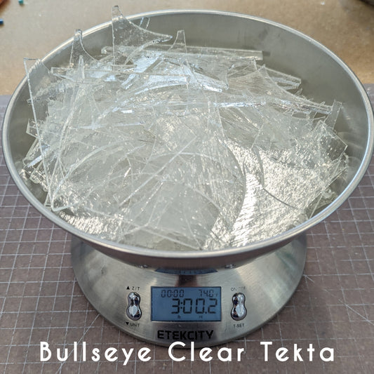 Bullseye Tekta Clear Scrap Glass 3lbs