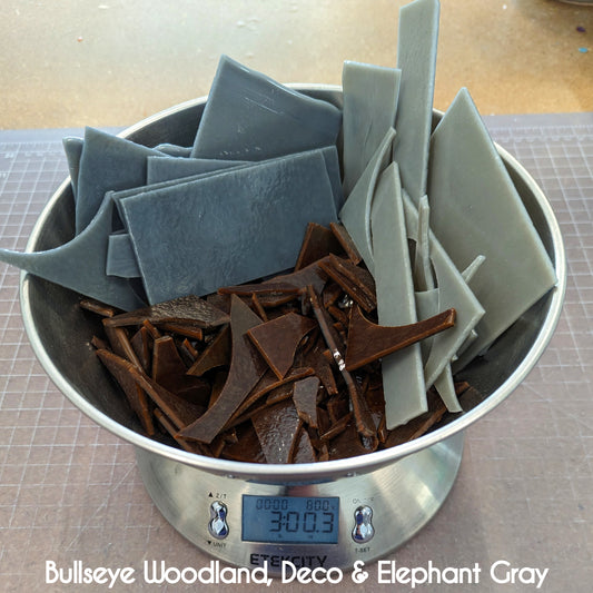Bullseye Woodland, Deco, Elephant Gray Scrap Glass 3lbs