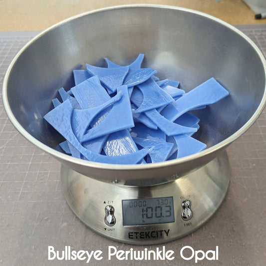 Bullseye Periwinkle Scrap Glass 1 (one) lb