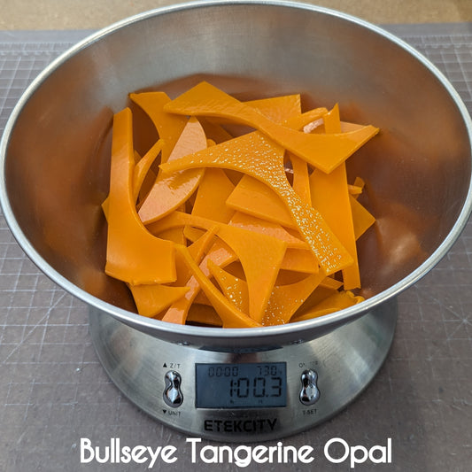 Bullseye Tangerine Scrap Glass 1 (one) lb