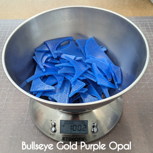 Bullseye Gold Purple Opal Scrap Glass 1 (one) lb