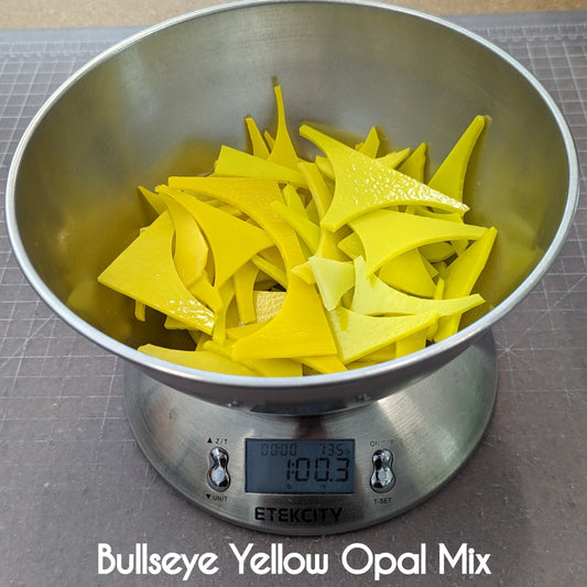 Bullseye Yellow Opal Mix Scrap Glass 1 (one) lb