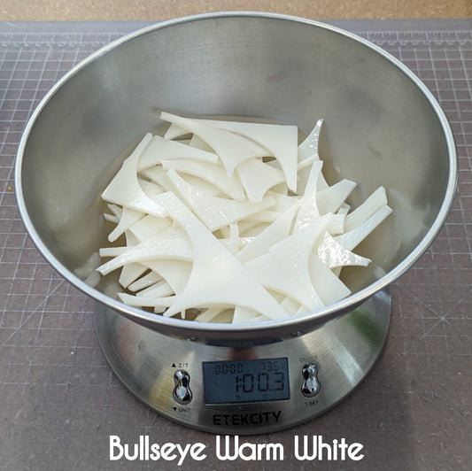 Bullseye Warm White Scrap Glass 1 (one) lb