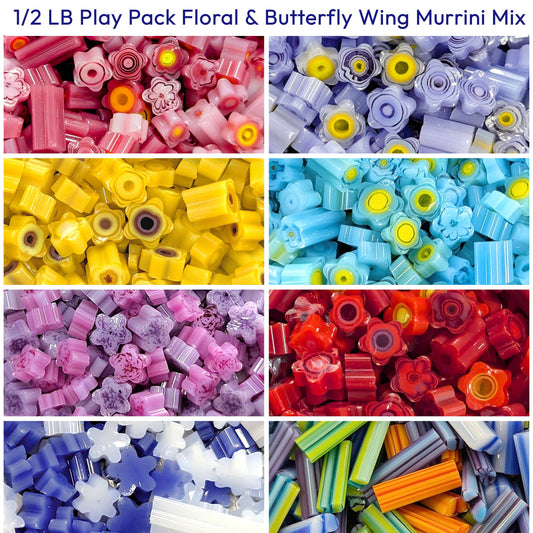 1/2 LB COE 90 Play Pack - Floral & Butterfly Wing Mix - #1