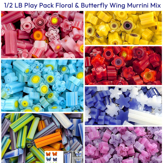 1/2 LB COE 90 Play Pack - Floral & Butterfly Wing Mix - #2