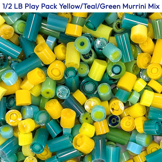 1/2 LB COE 90 Play Pack - Yellow/Teal/Green
