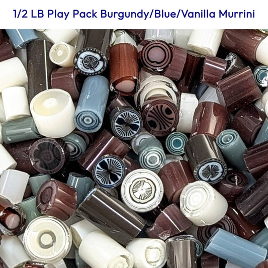 1/2 LB COE 96 Play Pack - Burgundy/Blue/Vanilla