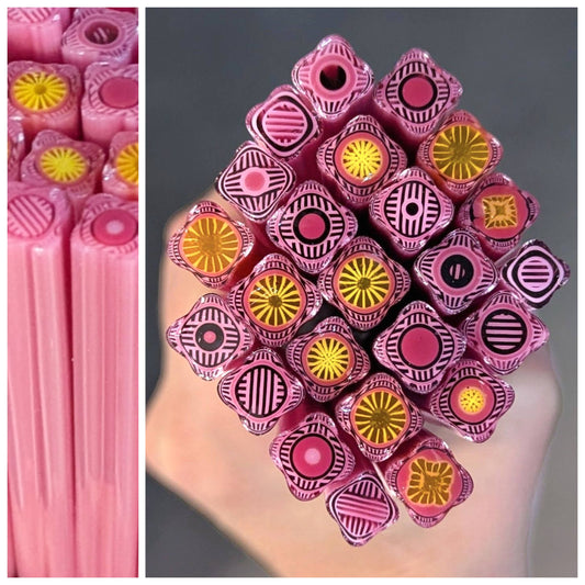 M/LG Pink Yellow Geo