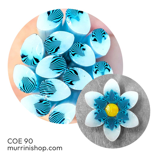 Blue Moiré Petals COE 90