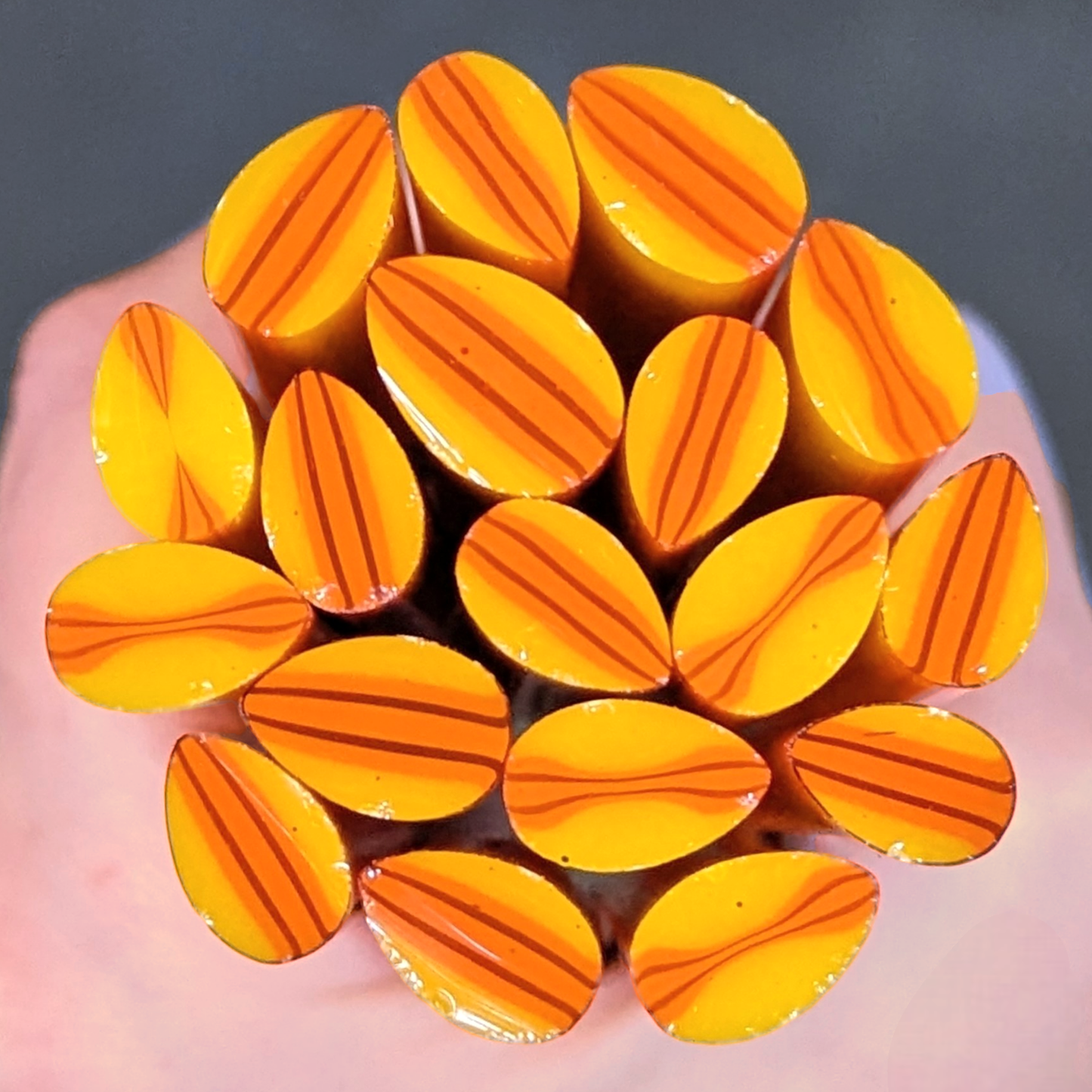 Large & XL Yellow Orange Lily Petals COE 90