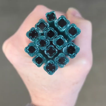 M/LG Peacock Teal Kaleidoscope COE 90