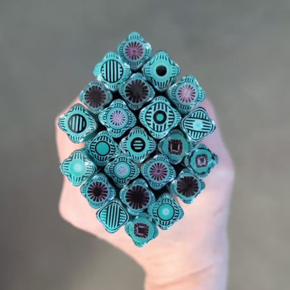 M/LG Pink Teal Geo