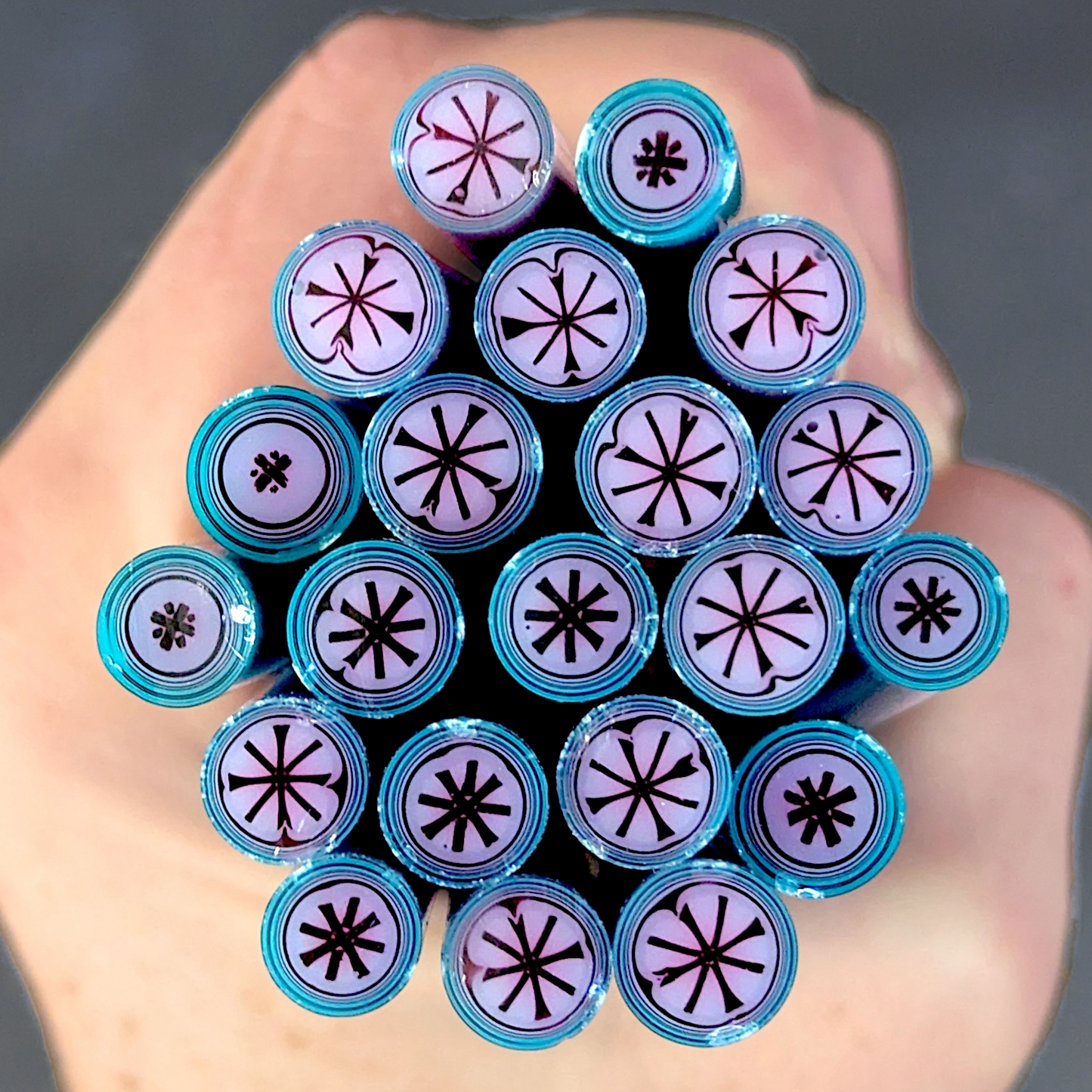 Pink Teal Starburst COE 90