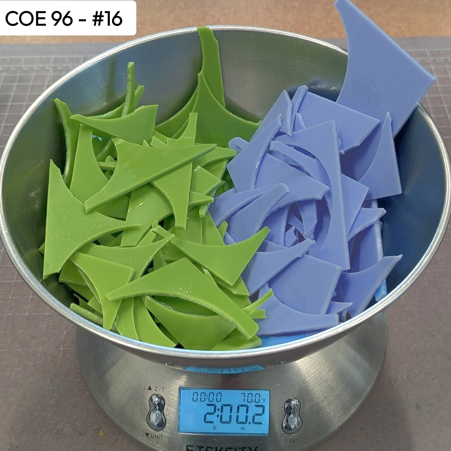 COE 96 Scrap Glass #16 - 2lbs
