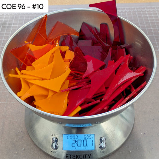 COE 96 Scrap Glass #10 - 2lbs