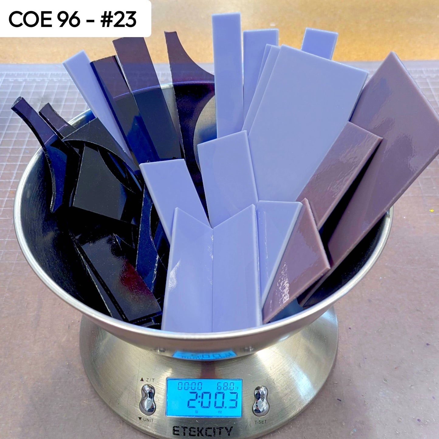 COE 96 Scrap Glass #23 - 2lbs