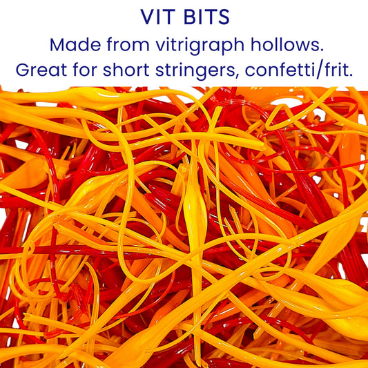 1/2 lb COE 90 Orange/ Red Vit Bits