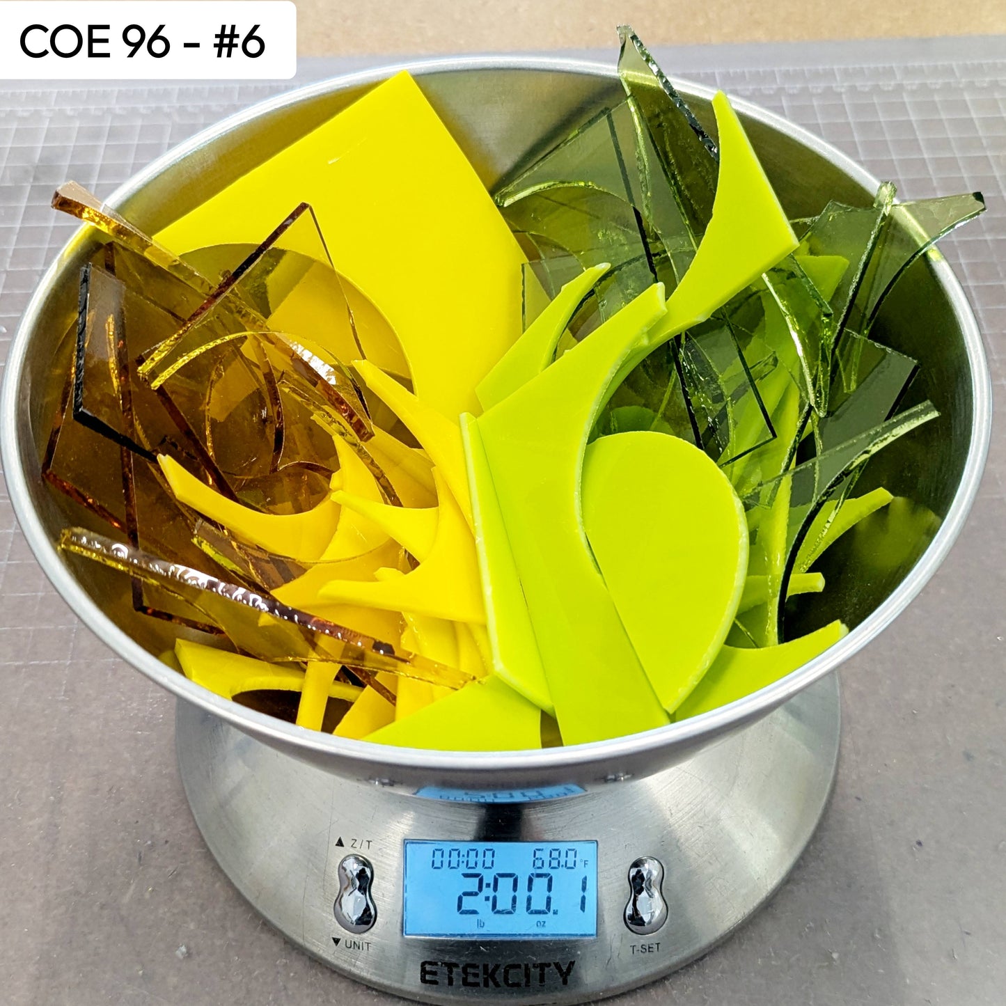 COE 96 Scrap Glass #6 - 2lbs