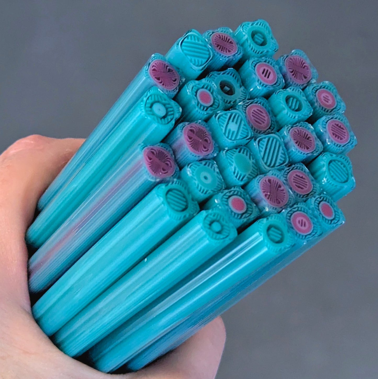 M/LG Teal Fuchsia Geo COE 90