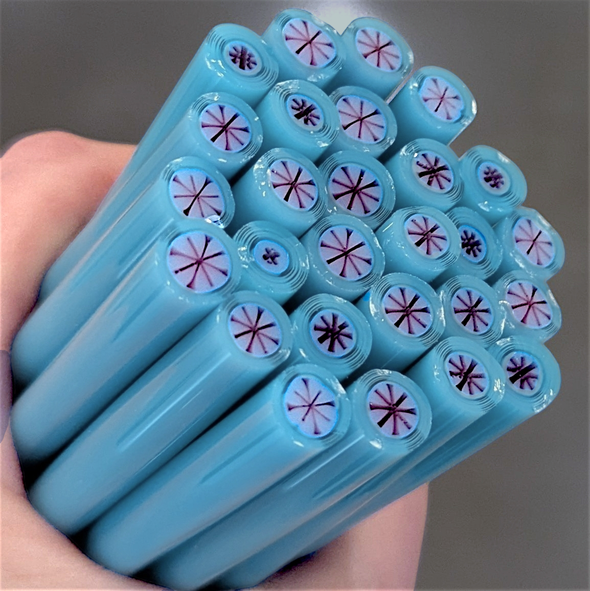 Pink Turquoise Starburst COE 90