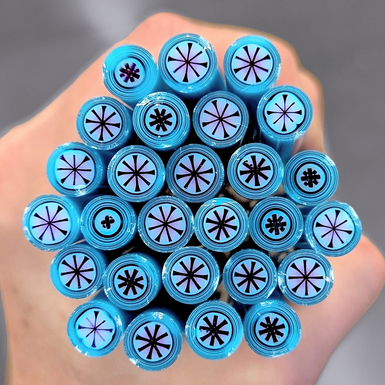 Pink Turquoise Starburst COE 90