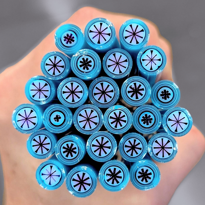 Pink Turquoise Starburst COE 90