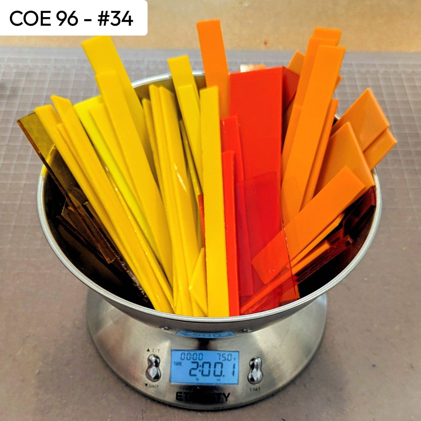 COE 96 Scrap Glass #34 - 2lbs
