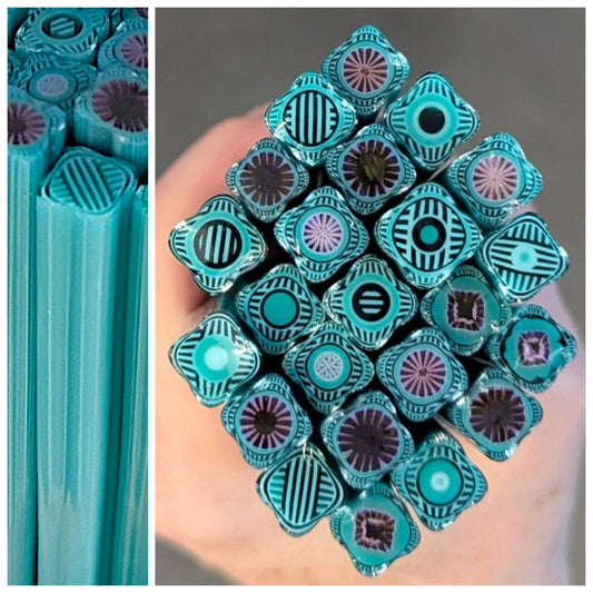 M/LG Pink Teal Geo