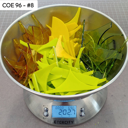COE 96 Scrap Glass #8 - 2lbs 2.7 oz